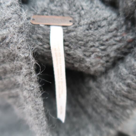 Free People Charcoal Grey Bobble Knit Crop Turtleneck Sweater S - Picture 5 of 6